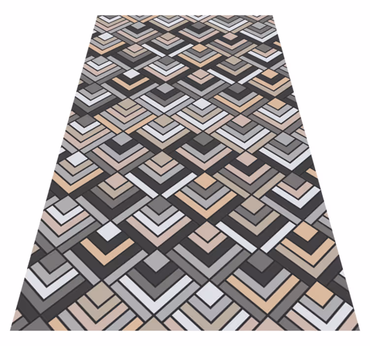 Tapete vinílico geométricas formas chevron em camadas - TenStickers