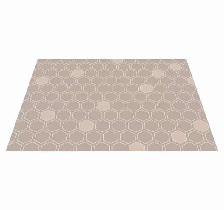 Tapete vinílico geométricas motivo hexagonal bege - TenStickers