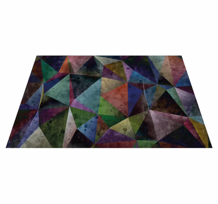 Tapete vinílico geométricas mosaico triangular colorido - TenStickers