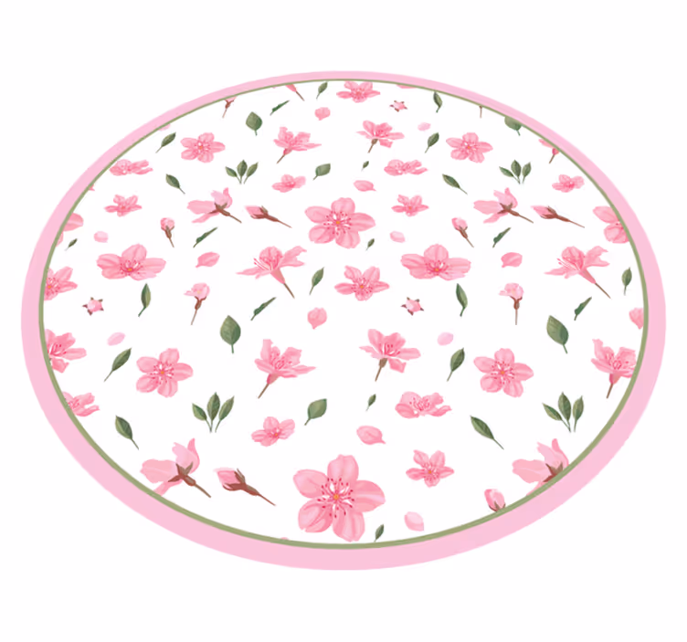 Tapete vinílico flores e plantas rosas em plena floração - TenStickers