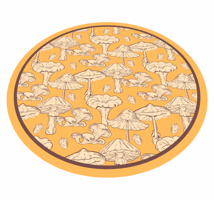 Tapete vinílico natureza estilo cogumelo - TenStickers
