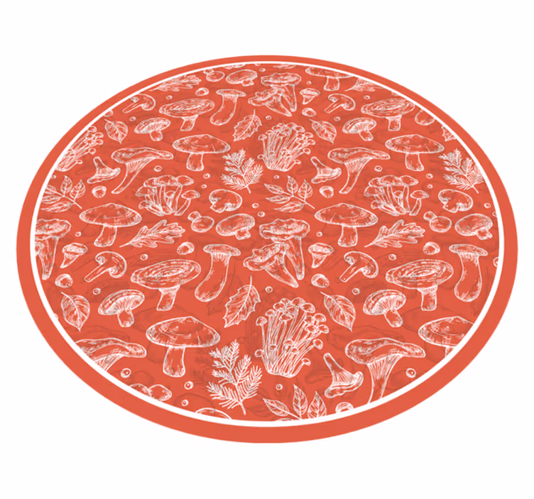 Tapete vinílico natureza ilustração de cogumelo - TenStickers
