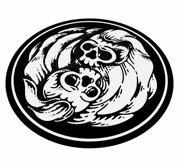 Tapete vinílico halloween ondas de caveira - TenStickers