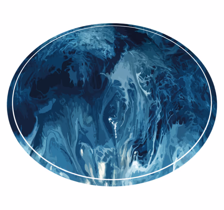 Tapete vinílico natureza redemoinho azul oceano - TenStickers