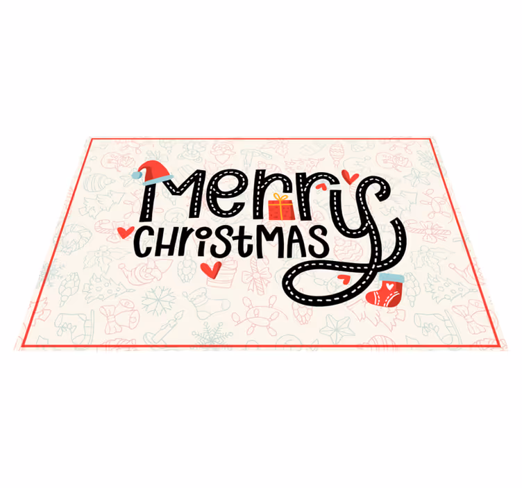 Tapete vinílico do Natal saudação alegre - TenStickers