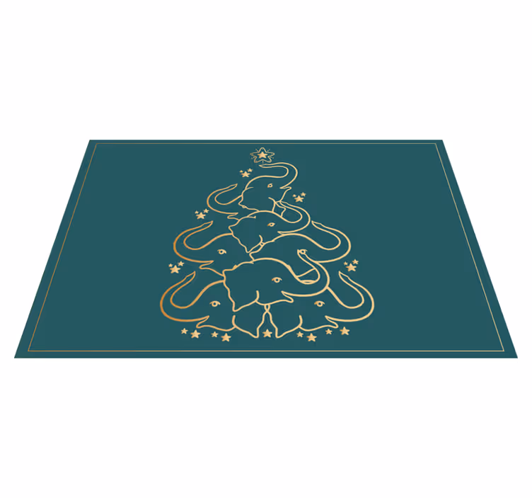 Tapete vinílico do Natal simulação de árvore-elefante - TenStickers