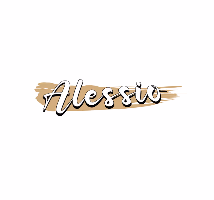 Tapete vinílico com nome design abstrato elegante - TenStickers