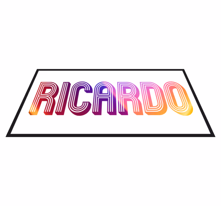 Tapete vinílico juvenil nome personalizado neon - TenStickers