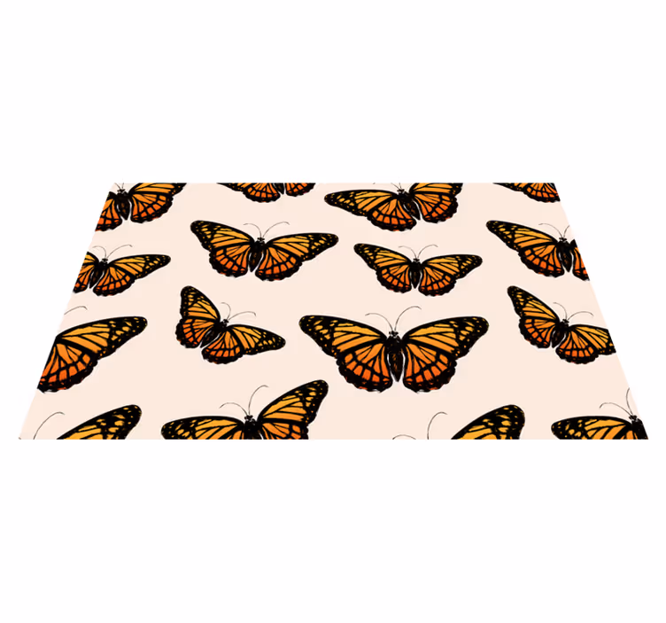 Tapete vinílico de animais motivo vibrante de borboleta - TenStickers