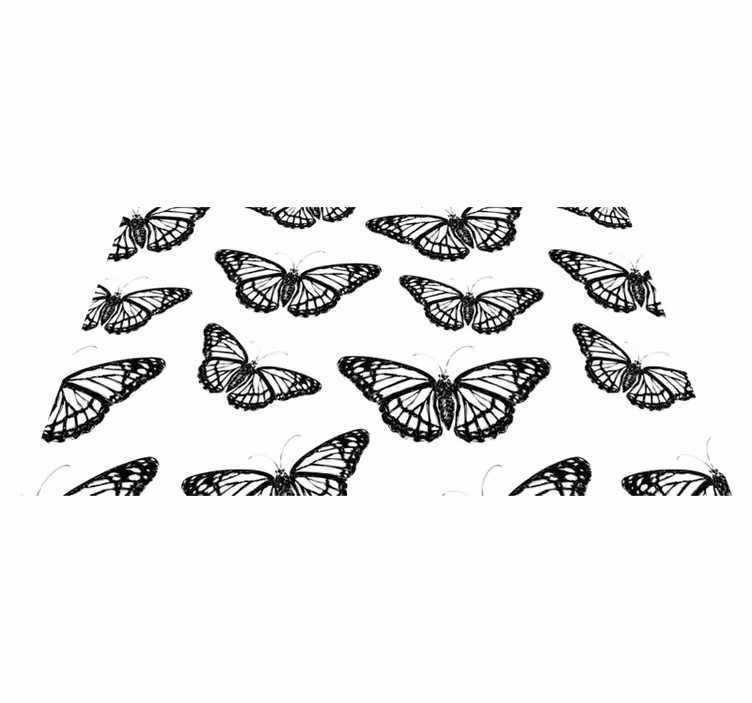 Tapete vinílico juvenil emblema de borboleta - TenStickers