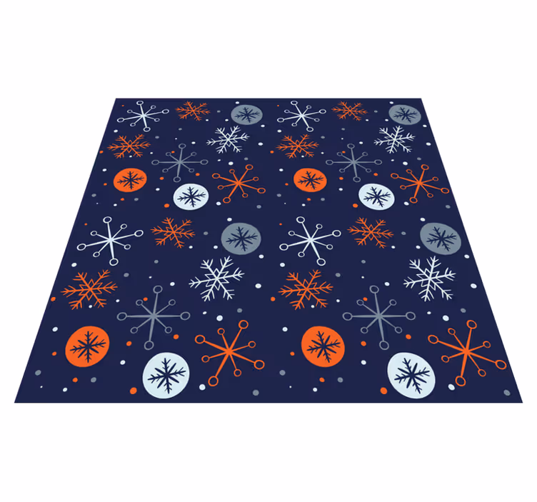 Tapete vinílico do Natal motivos de flocos de neve - TenStickers