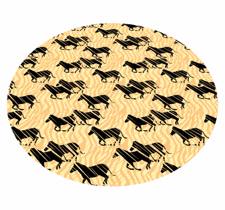 Tapete vinílico estampa de animal padrão de cavalo estiloso - TenStickers