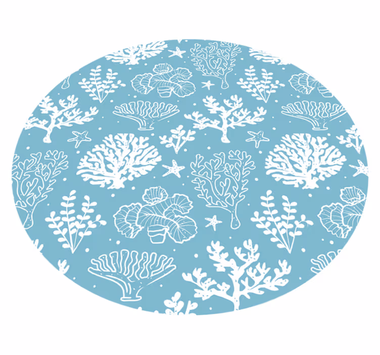 Tapete vinílico flores e plantas motivo de recife de coral - TenStickers
