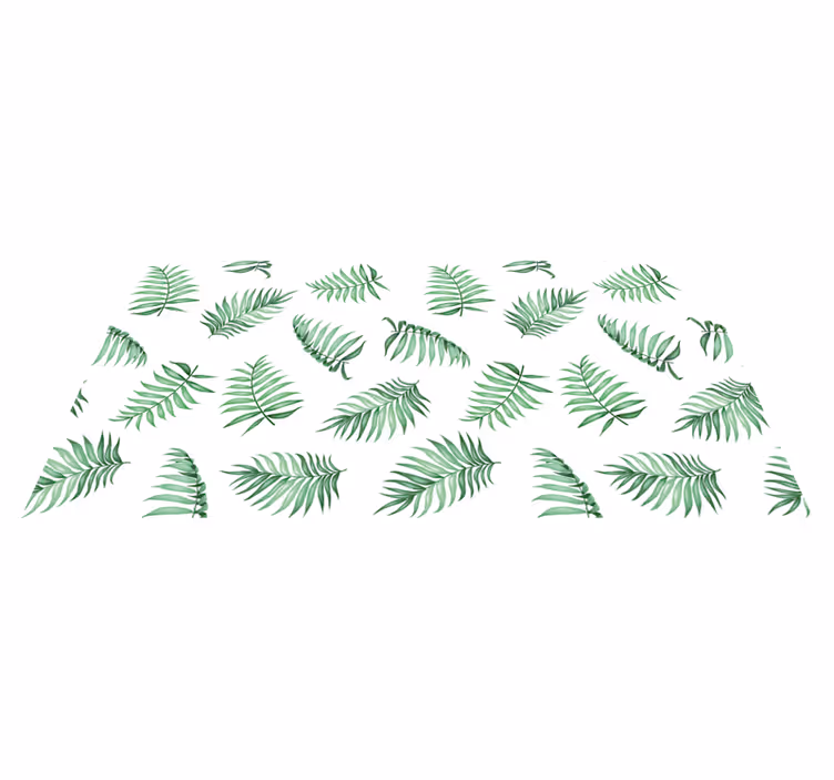 Tapete vinílico flores e plantas motivos de folhas graciosas - TenStickers