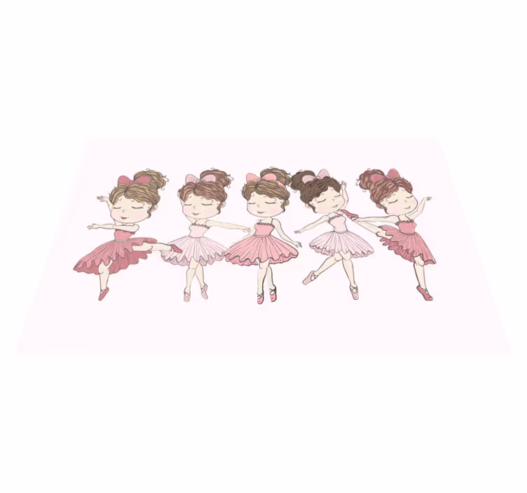 Tapete em vinil infantil apresentação de bailarinos - TenStickers