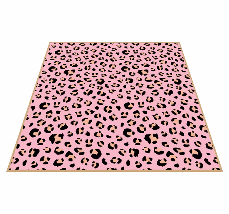 Tapete vinílico estampa de animal padrão onça rosa chic - TenStickers