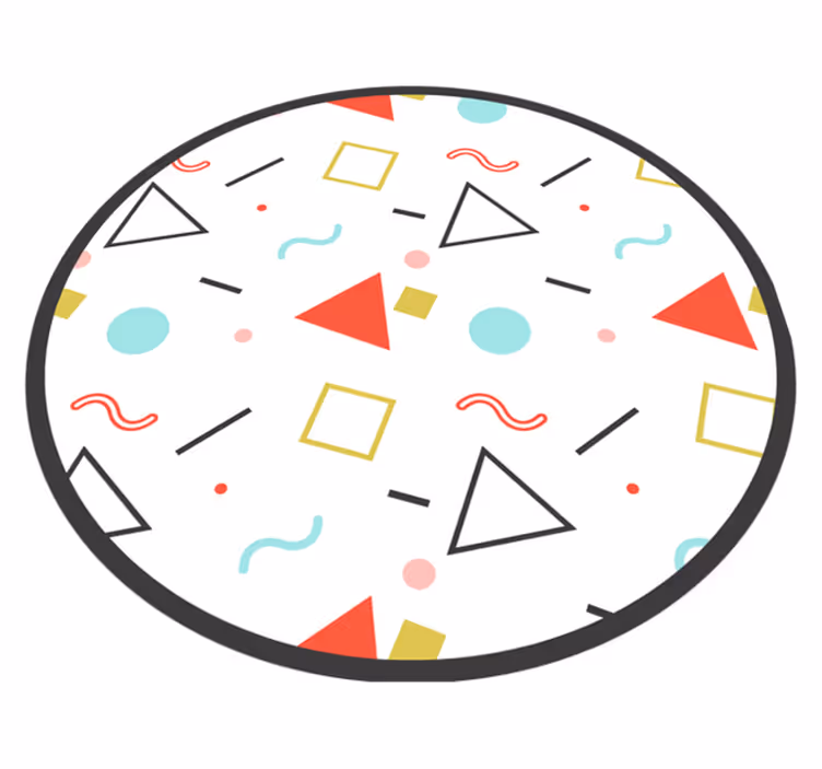 Tapete vinílico geométricas formas coloridas geométricas - TenStickers
