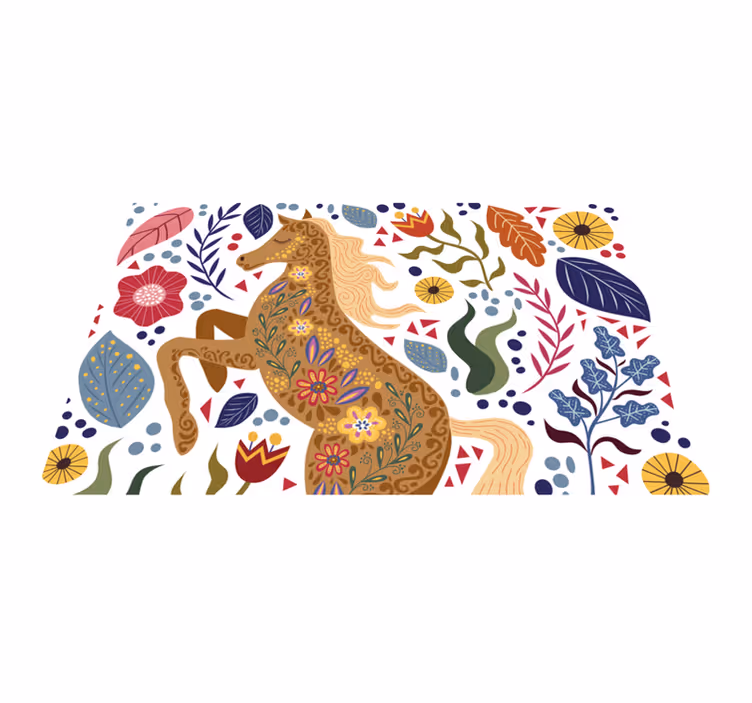 Tapete vinílico de animais majestosa obra de arte de cavalo - TenStickers