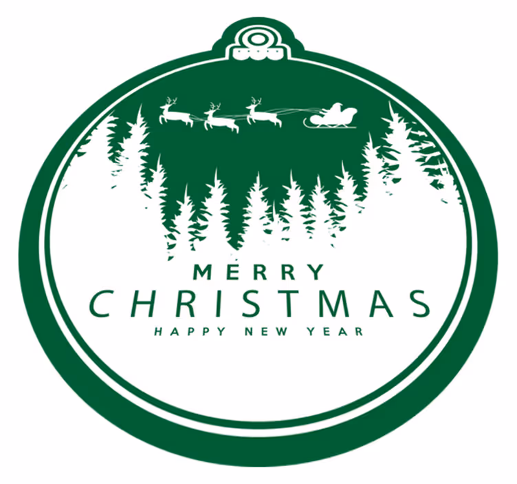Tapete vinílico do Natal passeio de trenó - TenStickers