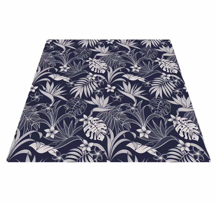 Tapete vinílico natureza padrão floral tropical - TenStickers