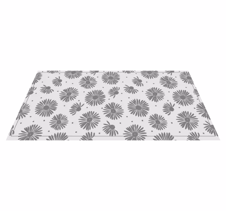 Tapete vinílico natureza padrão floral elegante - TenStickers