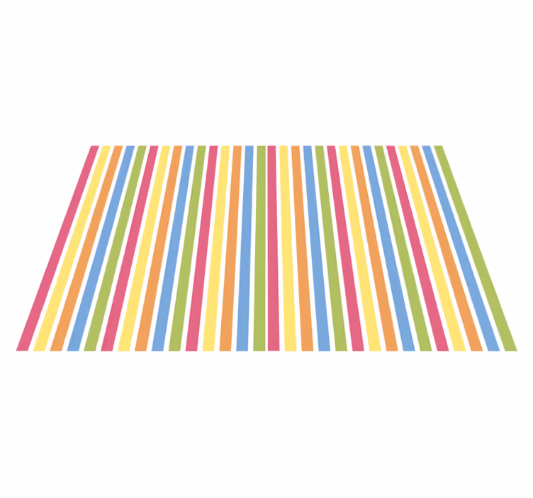 Tapete vinílico às risca linhas verticais coloridas - TenStickers