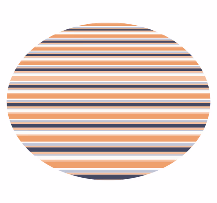 Tapete vinílico às risca motivo circular listrado - TenStickers