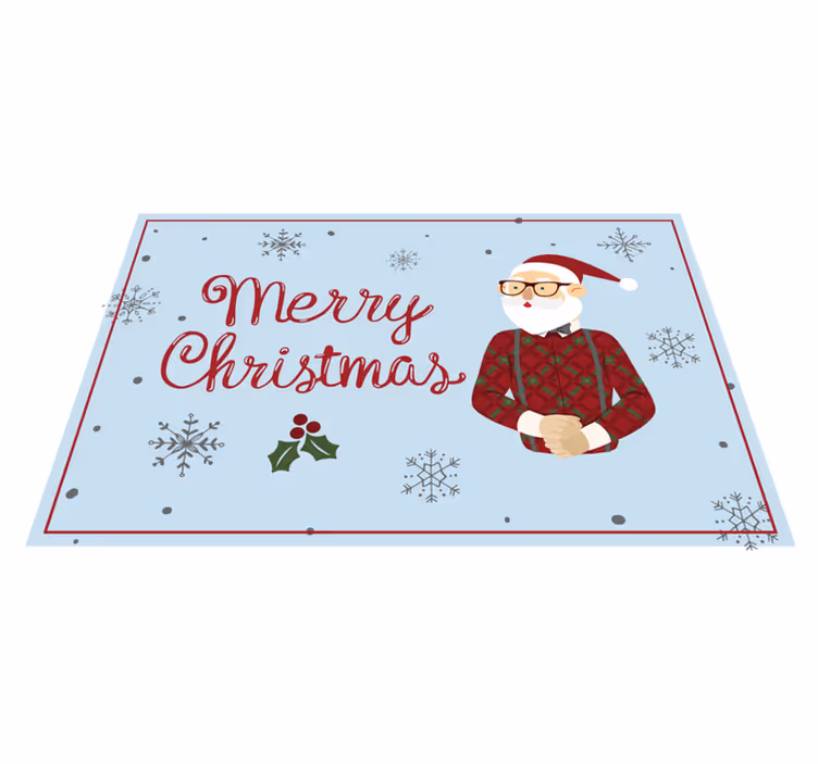 Feliz hipster natal tapete de vinil - TenStickers