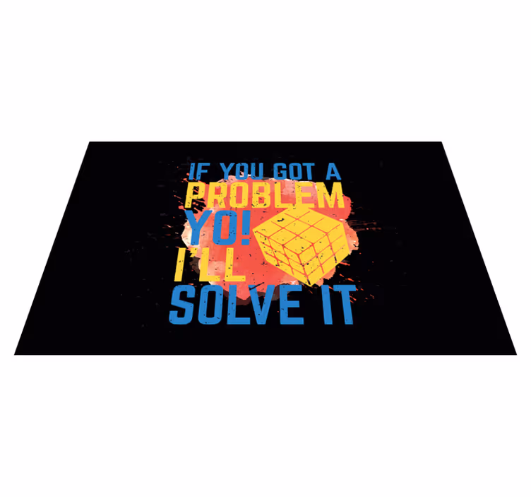 Tapete vinílico frases e textos mensagem de solução - TenStickers