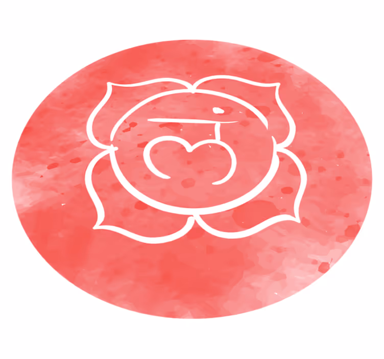 Tapete vinílico de mandala desenho de rosa circular - TenStickers