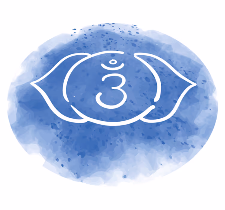 Tapete vinílico de mandala símbolo azul calmante - TenStickers