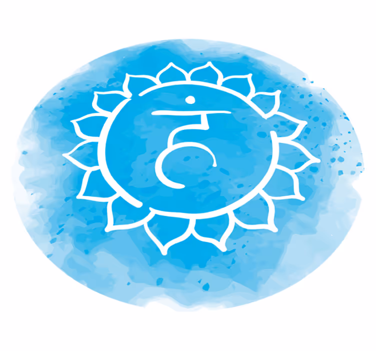 Tapete vinílico de mandala símbolo azul sereno - TenStickers