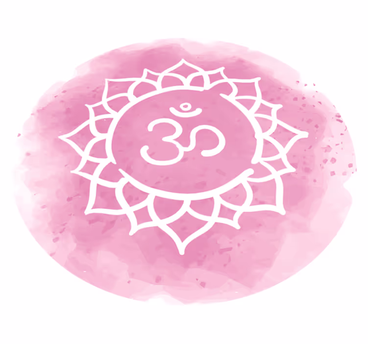 Tapete vinílico de mandala símbolo de lótus rosa - TenStickers
