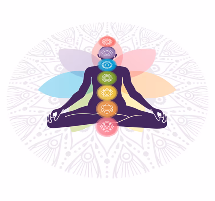 Tapete vinílico de mandala símbolo de meditação do chakra - TenStickers