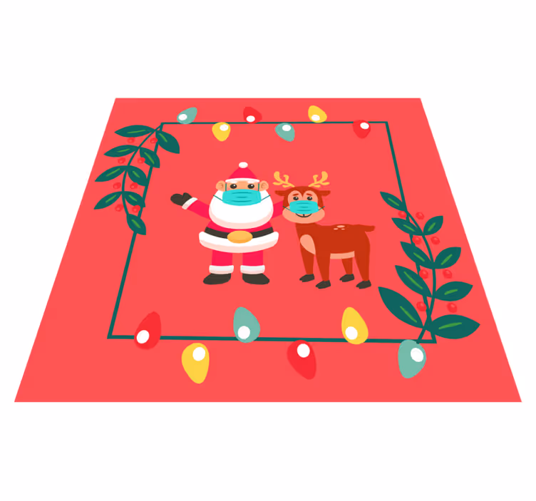 Tapete vinílico do Natal amuleto de papai noel com máscara - TenStickers