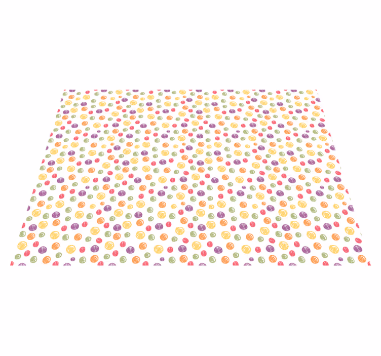 Tapete em vinil infantil bolinhas coloridas - TenStickers