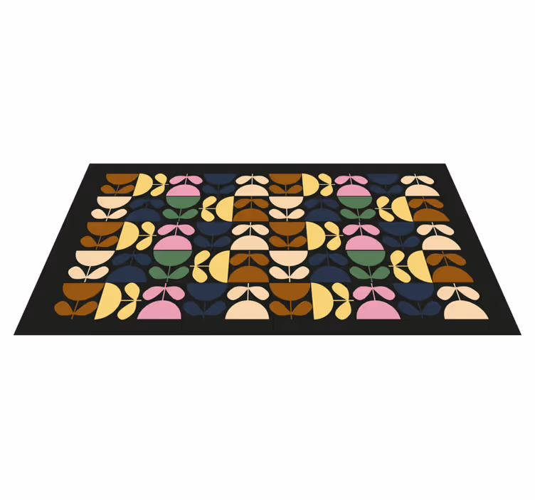 Tapete vinílico azulejos motivos de folhas vibrantes - TenStickers