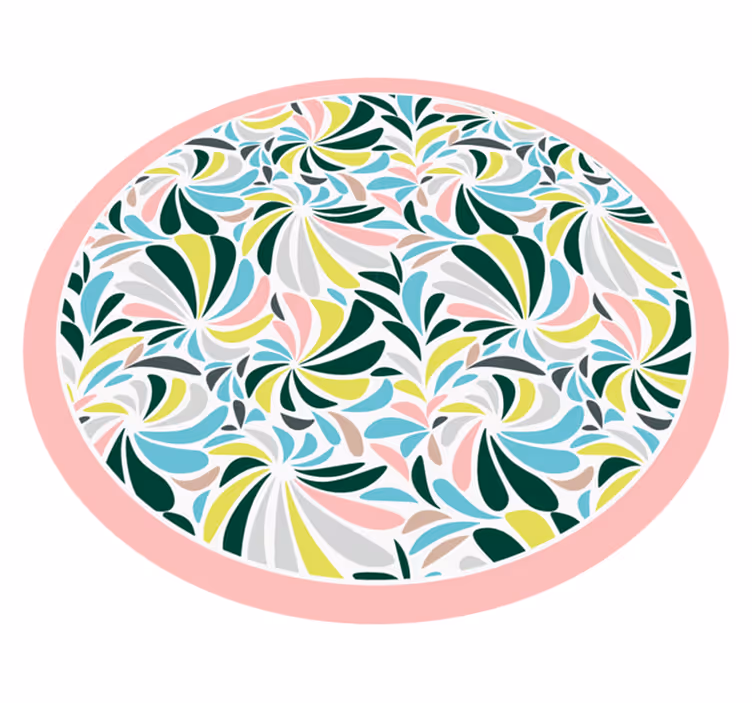 Tapete vinílico para bebés redemoinhos florais coloridos - TenStickers