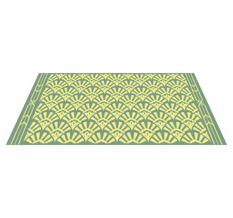 Tapete vinílico azulejos floral sunburst - TenStickers
