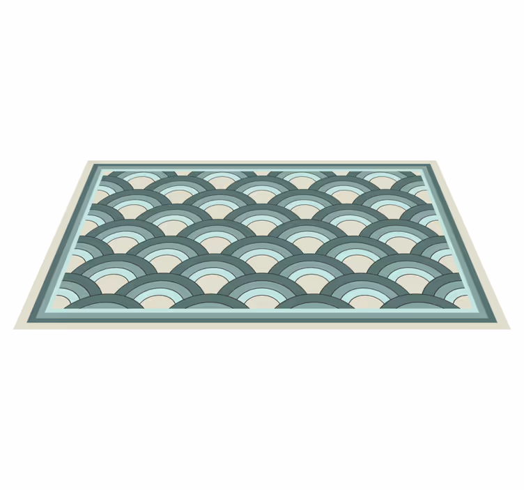 Tapete vinílico mosaico ondas geométricas elegantes - TenStickers