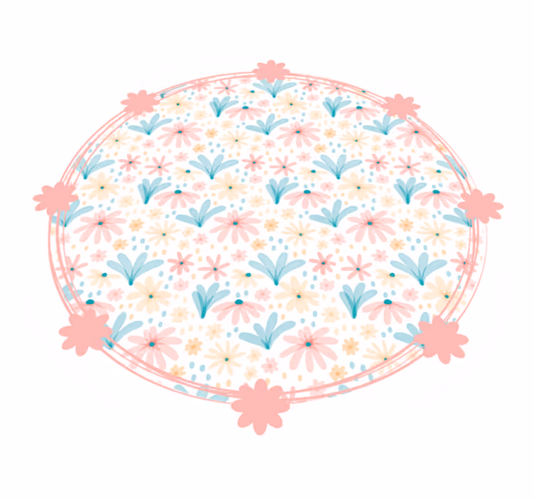 Tapete vinílico flores e plantas motivo flores suaves - TenStickers