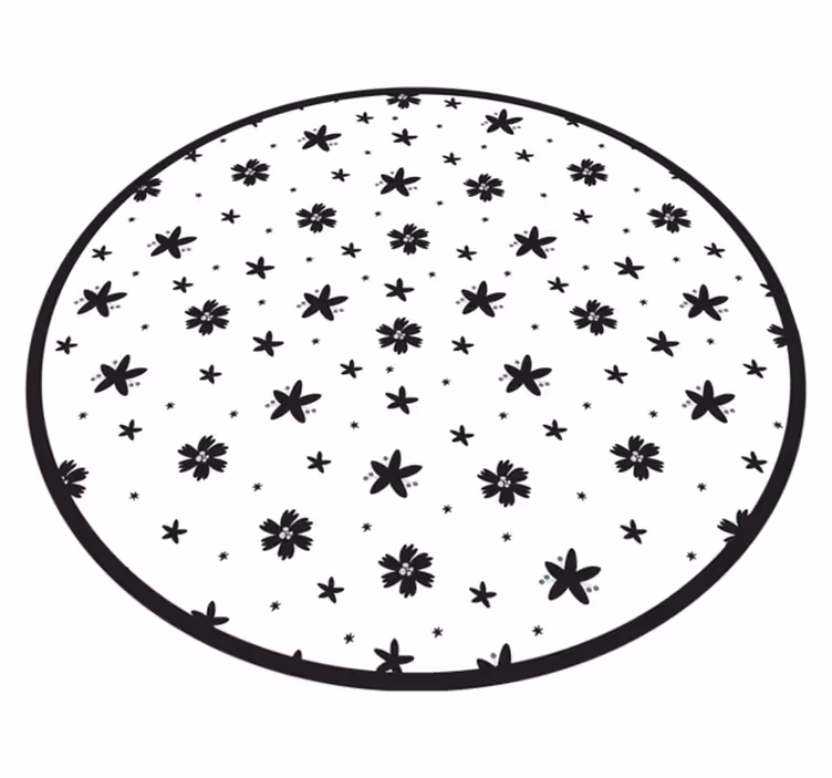 Tapete vinílico flores e plantas padrão estelar floral - TenStickers