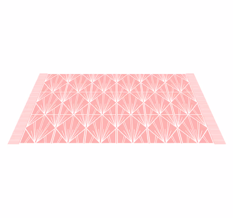 Tapete vinílico azulejos esquema geométrico rosa - TenStickers