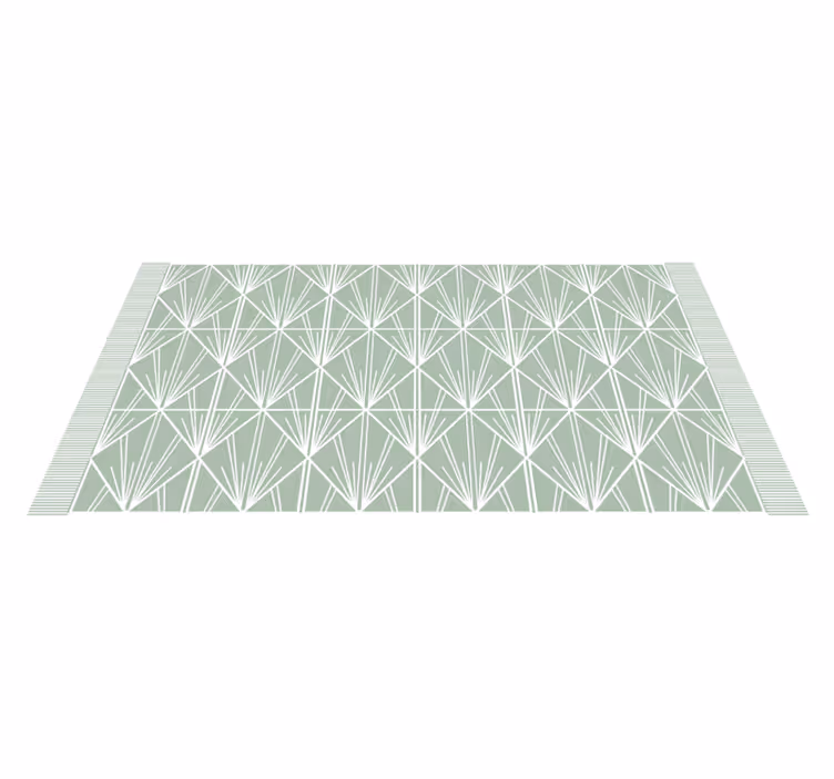 Tapete vinílico azulejos conceito de folha geométrica - TenStickers
