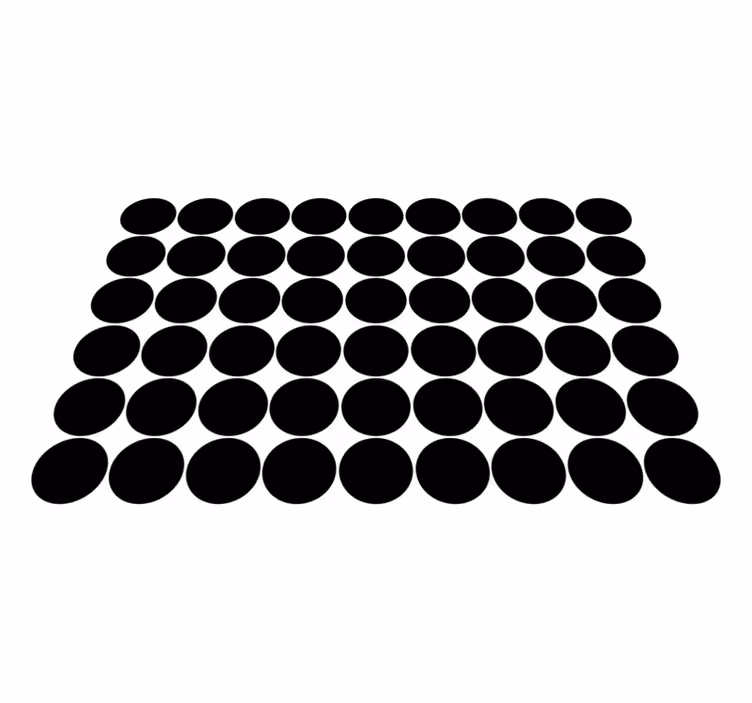 Tapete vinílico geométricas padrão de círculo monocromático - TenStickers