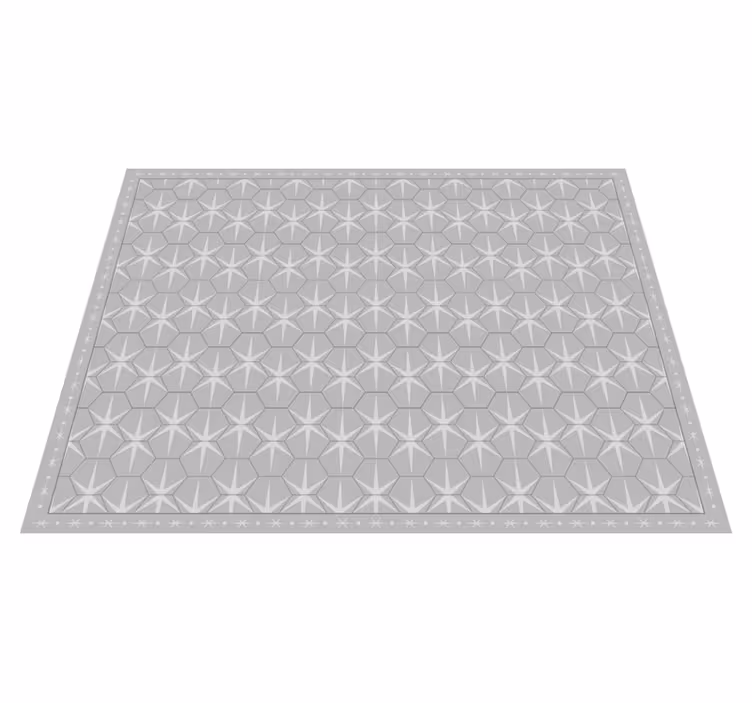 Tapete vinílico cinzento padrão de estrela hexagonal - TenStickers
