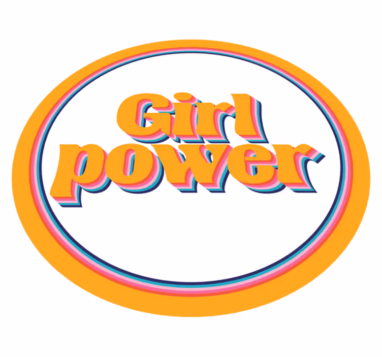 Tapete vinílico frases e textos poder feminino - TenStickers