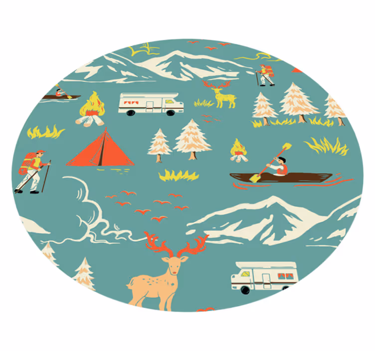 Tapete vinílico natureza aventura ao ar livre - TenStickers