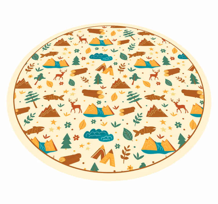 Tapete vinílico natureza cenário de aventura ao ar livre - TenStickers