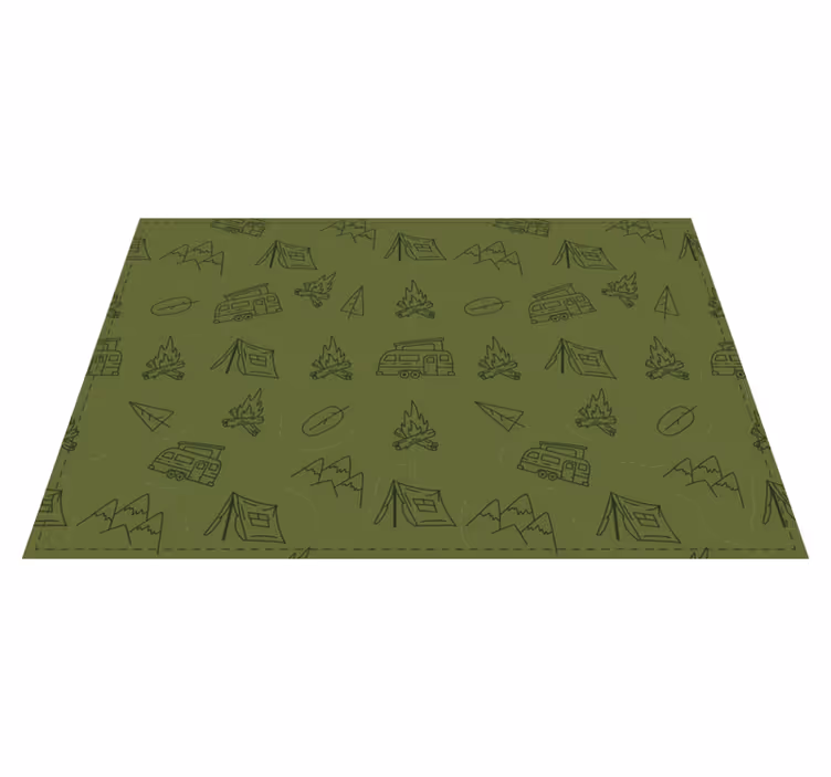 Tapete vinílico natureza tema de aventura de acampamento - TenStickers